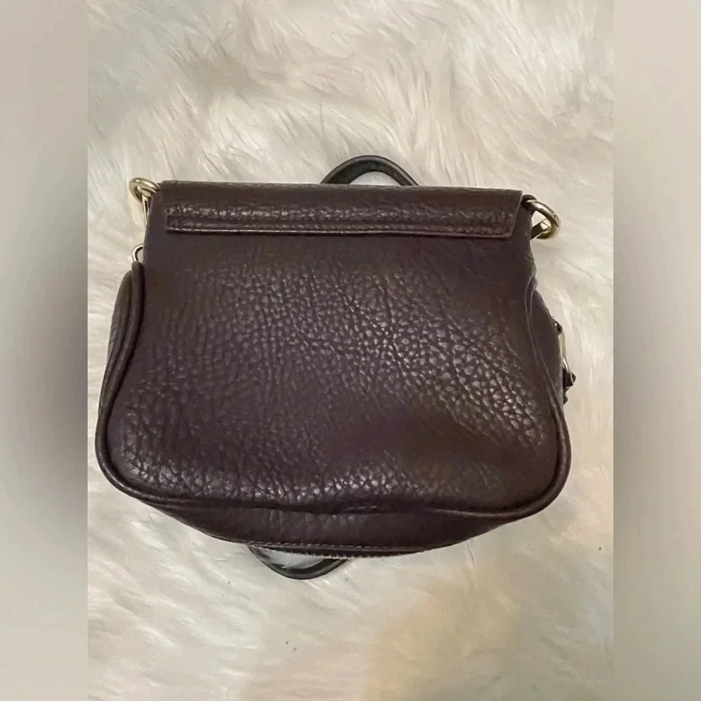 DREAM CONTROL Brown Handbag with Zipper & Leopard Print on the Inside‎
